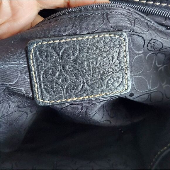 Fossil Black Pebbled Leather Bag - Picture 10 of 10